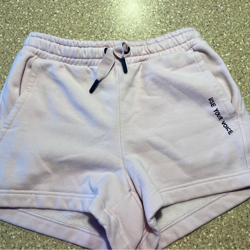 Athleta Girls Simone Biles Light Pink Athletic Shorts - Size Medium (8-10)